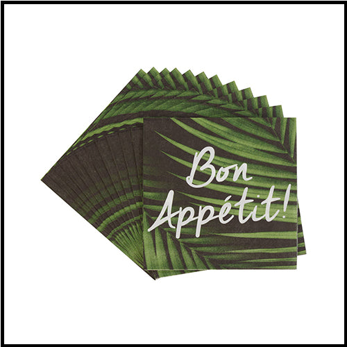 Bon Apetit Leaf Napkins  20 pack