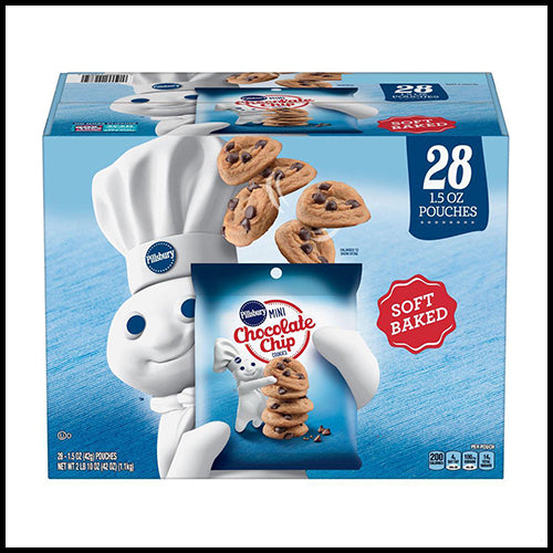 (COSTCO BULK) Pillsbury Soft Baked Chocolate Chip Cookies 28x42g