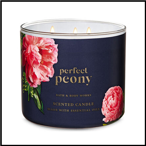 Bath & Body Works 3 Wick Candle Perfect Peony