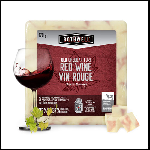 Bothwell Red Wine Aged Cheddar Cheese 170g