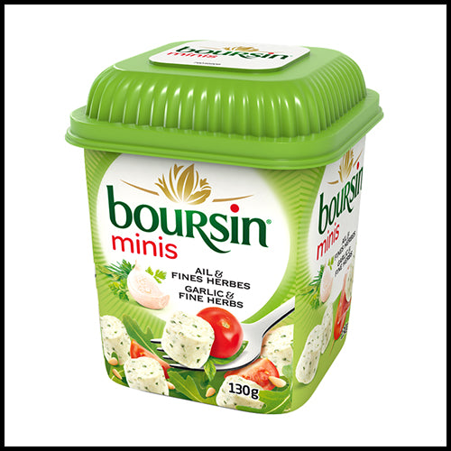 Boursin Minis Garlic & Fine Herbs Cheese 130g