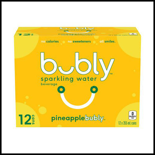 Bubly Pineapple Sparkling Water 12 x 355ml