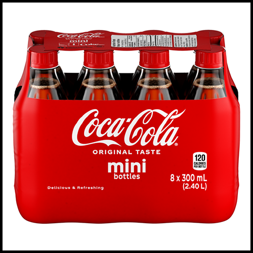 Coca Cola Coke Mini Bottles 8 x 300ml