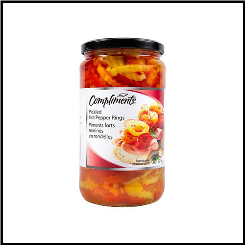 Compliments Pickled Hot Pepper Rings 750ml