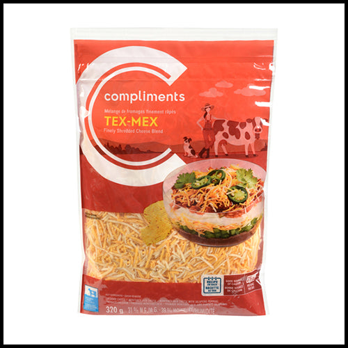 Compliments Tex Mex Shredded Cheese 320g