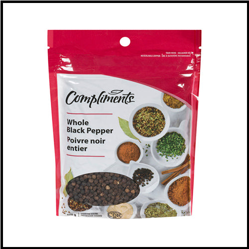 Compliments Whole Black Peppercorns 120g