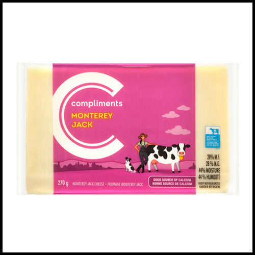 Compliments Monterey Jack Cheese 270g