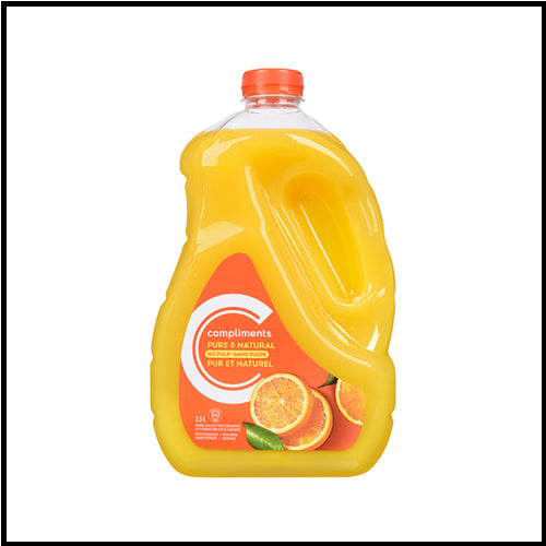 Compliments Orange Juice Pulp Free 2.5L