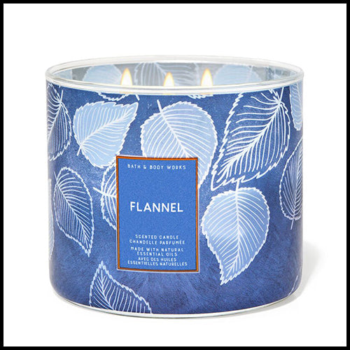 Bath & Body Works Flannel 3 Wick Candle