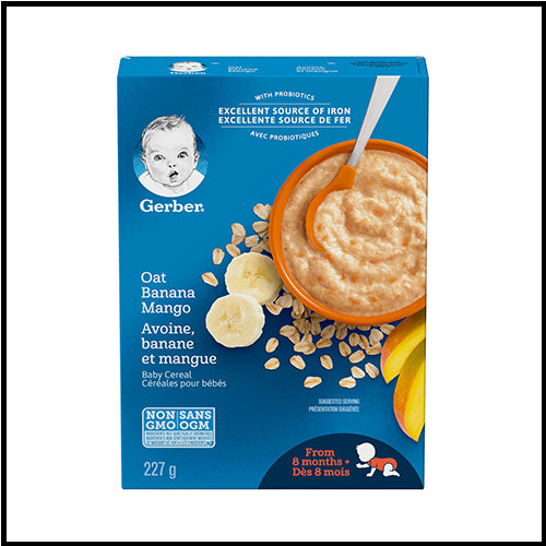 Gerber Stage 3 Oat Banana Mango Baby Cereal 227g