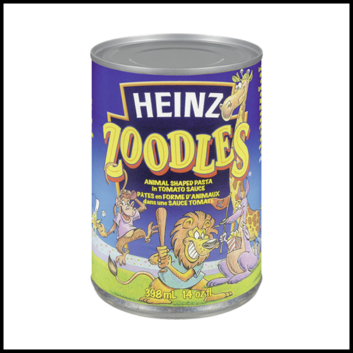 Heinz Zoodles Animal Shaped Pasta With Tomato Sauce 398ml