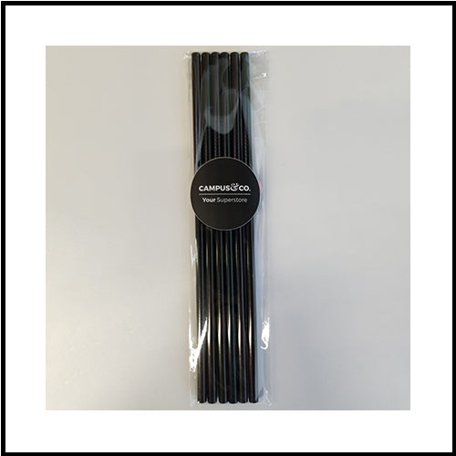 Black Stainless Straws 6pk