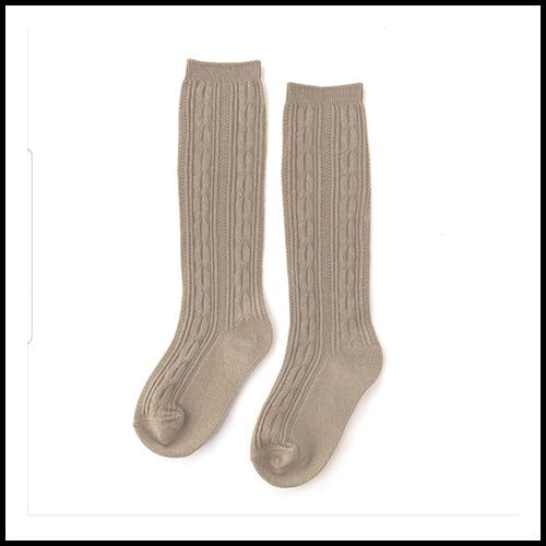 Little Stocking Cable Socks - Oat - 7-10Y