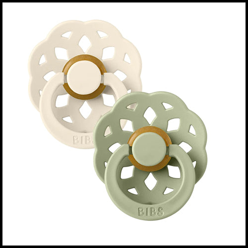 BIBS Pacifier Boheme - Ivory/Sage - 0-6mths