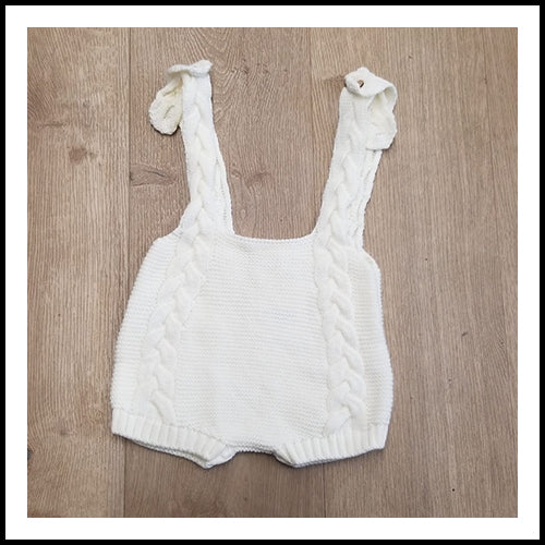 Knit Romper - Cream - 18-24mths