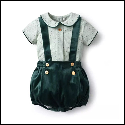 2pc Childrens Spanish Style Outfit - Green - 9mths