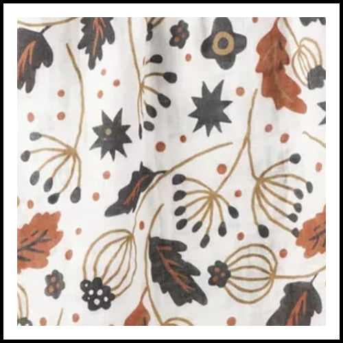 Childrens Muslin Swaddle Blanket - Fall Leaf