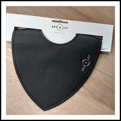 Vegan Leather Bib - Black