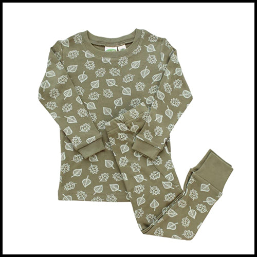 Parade Organic PJ's - Olive Leaves - 3-4Y