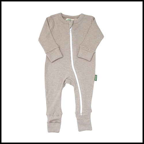 Parade Organic Cotton Sleeper - Fawn Melange - 0-3mths