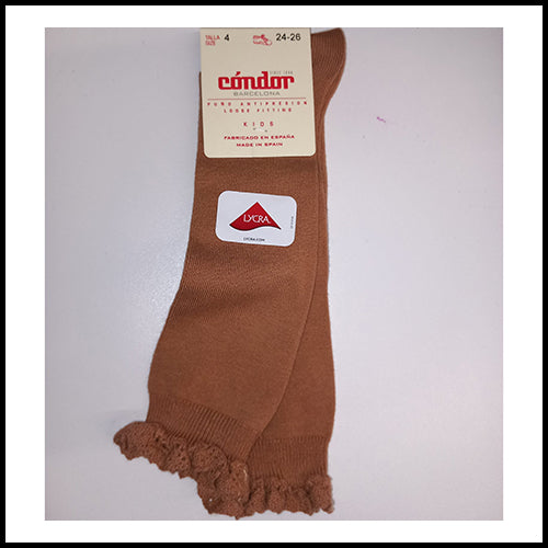 Condor Wool Pom Socks - Cinnamon