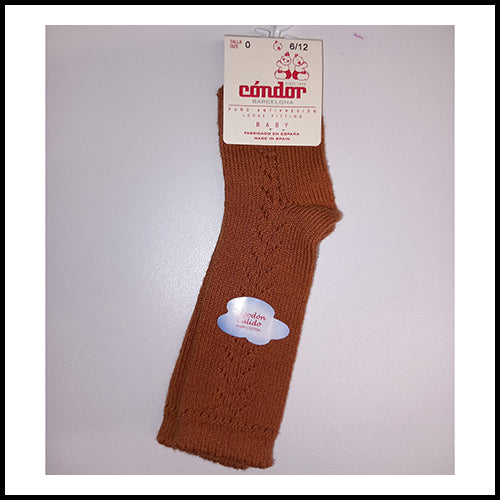 Condor Side Crochet Sock - Rust