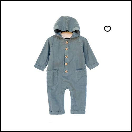 City Mouse Hooded Romper - 6-9 mths