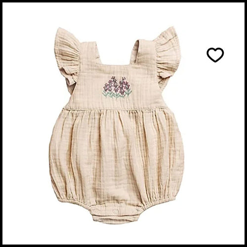 City Mouse Muslin Lavender Bubble Romper - 18-24mths