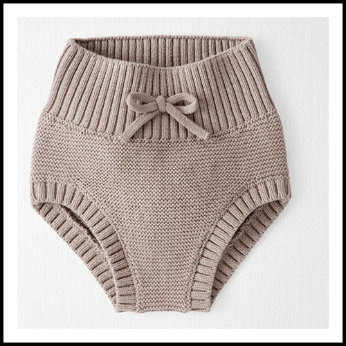 Organic Cotton Sweater Knit Bubble Short - NB