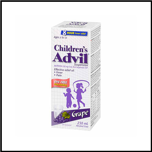 Children's Advil Dye Free Grape 230 ml