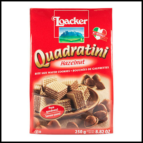 Loacker Quadratini Hazelnut Wafer Cookies 250g