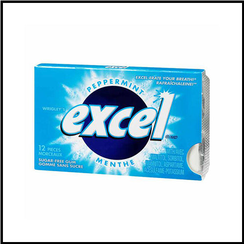 Excel Peppermint Gum 12pc