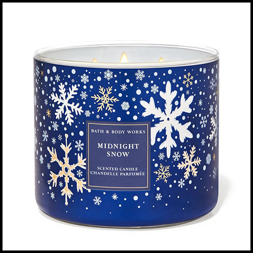 Bath & Body Works Midnight Snow 3 Wick Candle