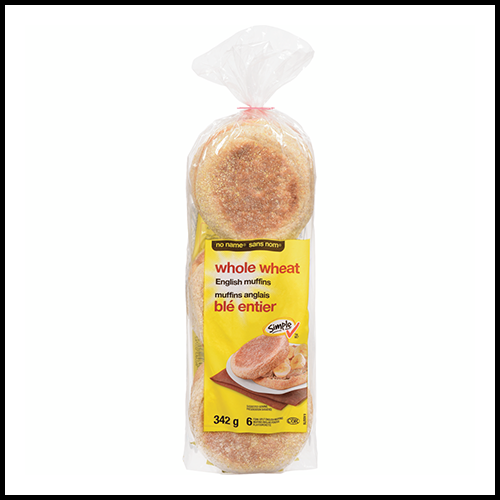 No Name English Muffins Whole Wheat 6ct