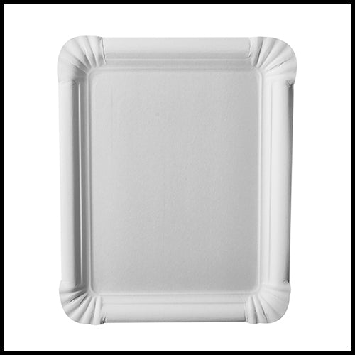 Papstar White Paper Plates 13cm x 20cm x 25pk