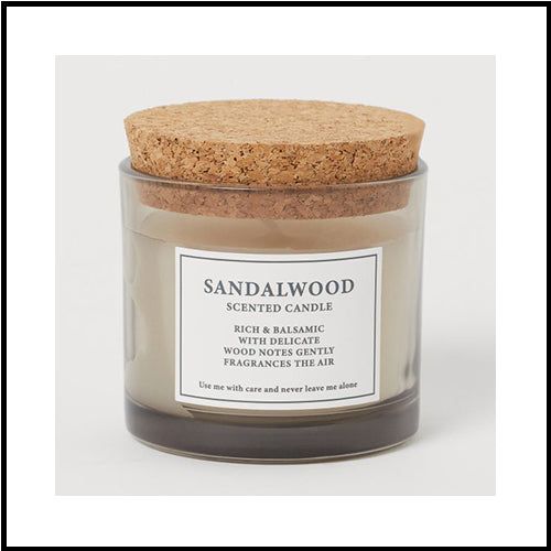 Sandlewood Single Wick Candle w Cork Lid