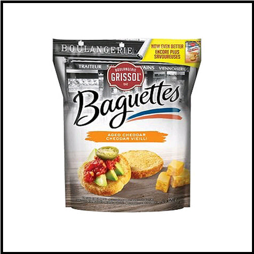 Grissol Baguettes Aged Cheddar Toasted Snack Bread 120g