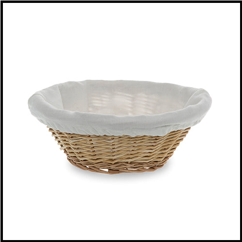 Round Basket w/ Linen Liner