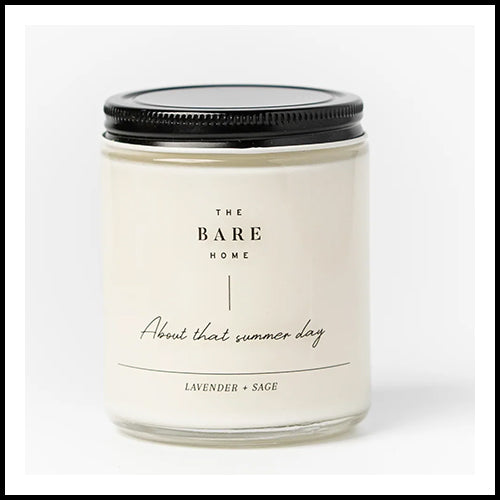 The Bare Home Lavender + Sage Candle  8oz