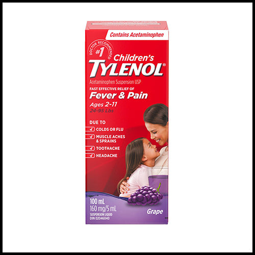 Tylenol Grape Children's Medicine for Fever & Pain 100ml