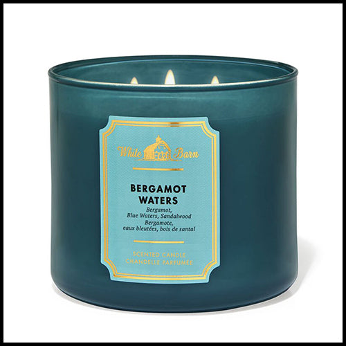 White Barn Bergamot Waters 3 Wick Candle