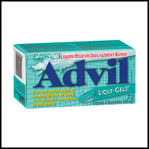 Advil Capsules Liqui-Gels Ibuprofen 200mg x 72pcs