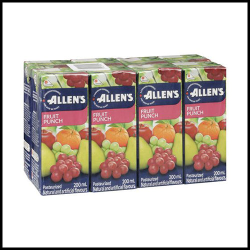 Allen's Fruit Punch Juice Boxes 8 x 200ml