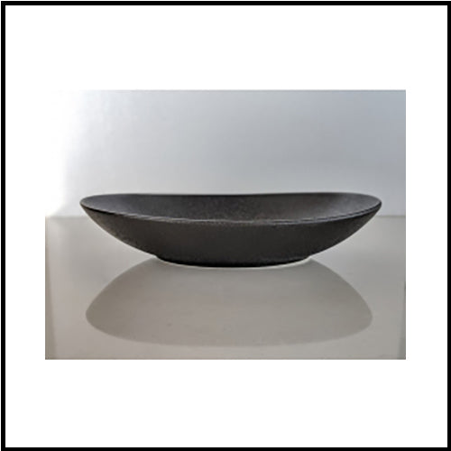 Elan Matte Black Oval Bowl 7.8"