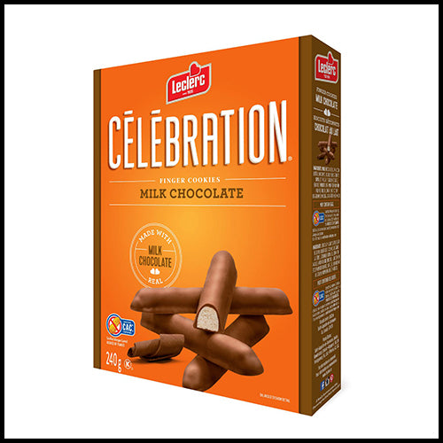 Leclerc Celebration Milk Chocolate Cookie Stick 240g