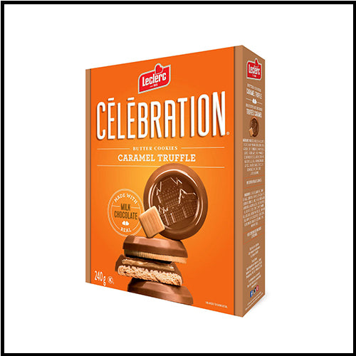 Leclerc Celebration Caramel Milk Chocolate Cookies 240g