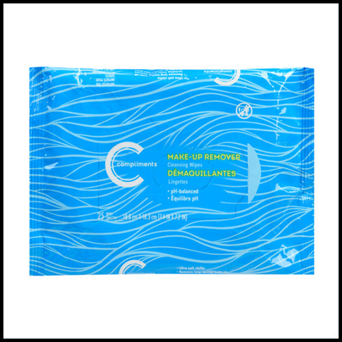 Compliments Cleansing And Make-Up Removing Wipes 25pk