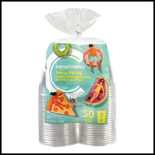 Compliments Clear 7oz Plastic Cups 50ct