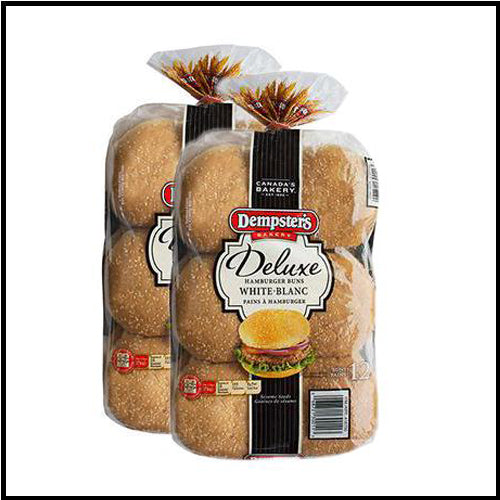 Dempster's Deluxe Sesame Seed Hamburger Buns  x12pk (PREORDER)