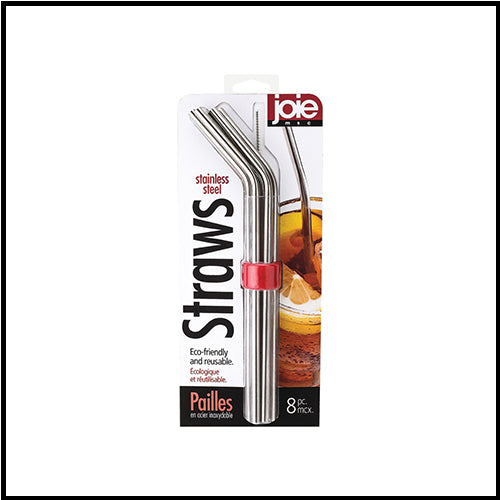 Joie Stainless Steel Bent Straws 8pk